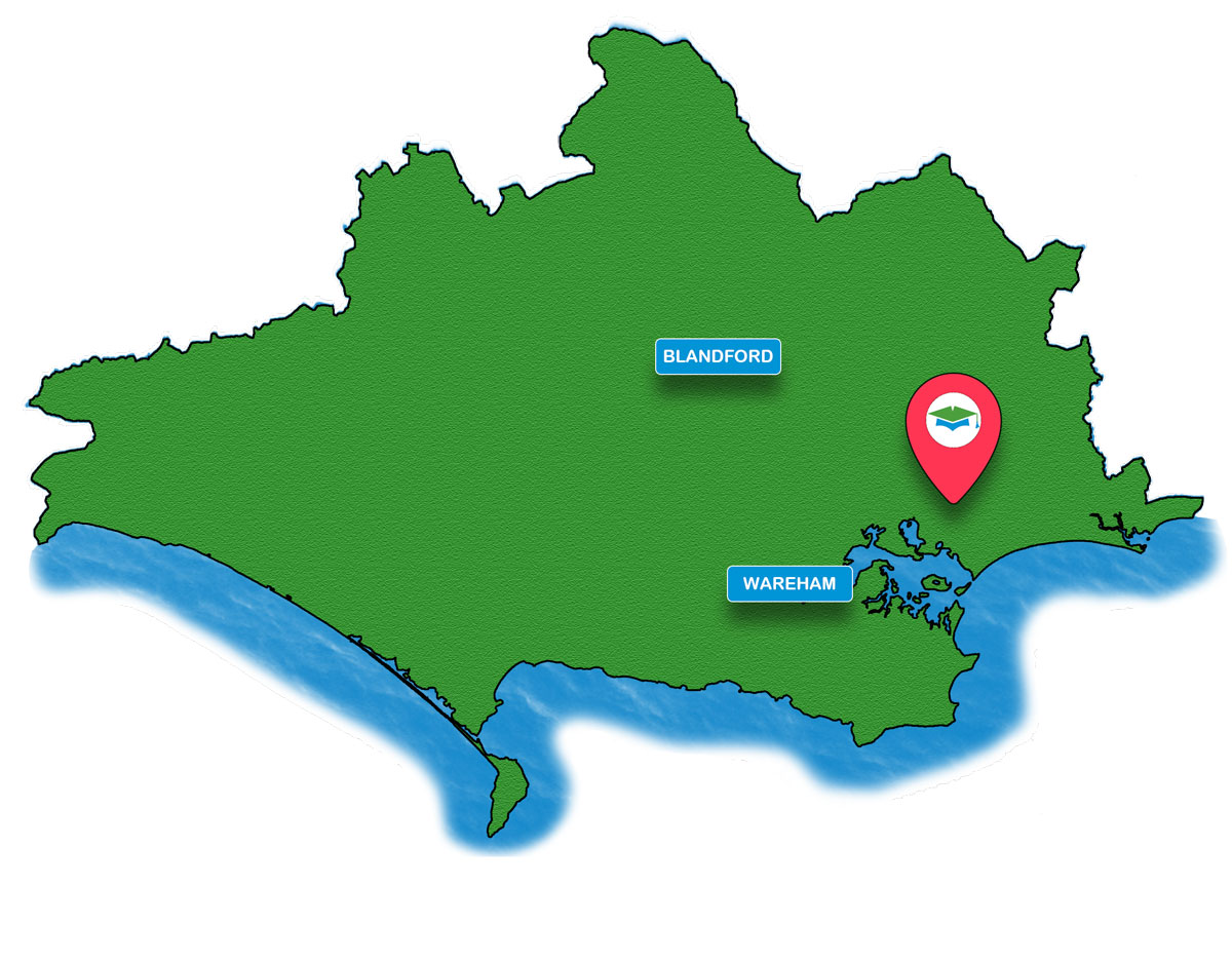 School trip Isle of Wight location map for Hollywood Bowl Poole